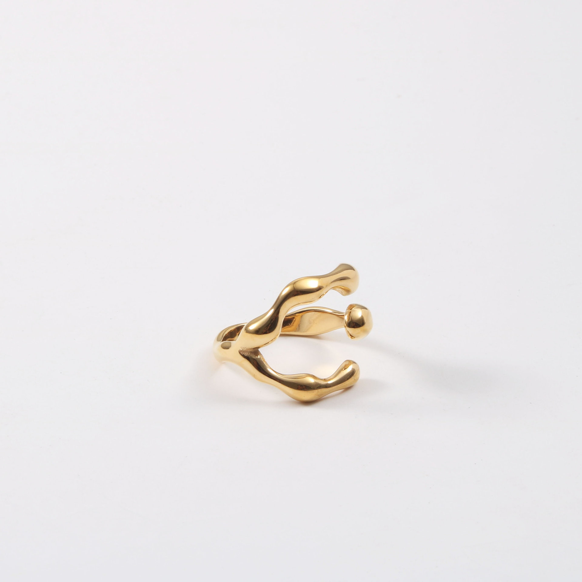 Daily Occasion Simple Style Geometric Titanium Steel Rings 1 Piece