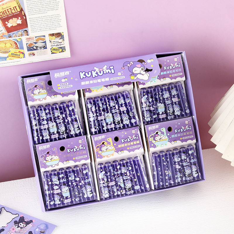 Nuevo producto cubierta de tapa de lápiz lindo dibujo animado cool coolm cubierta de lápiz transparente cubierta de punta de lápiz para estudiantes de primaria papelería