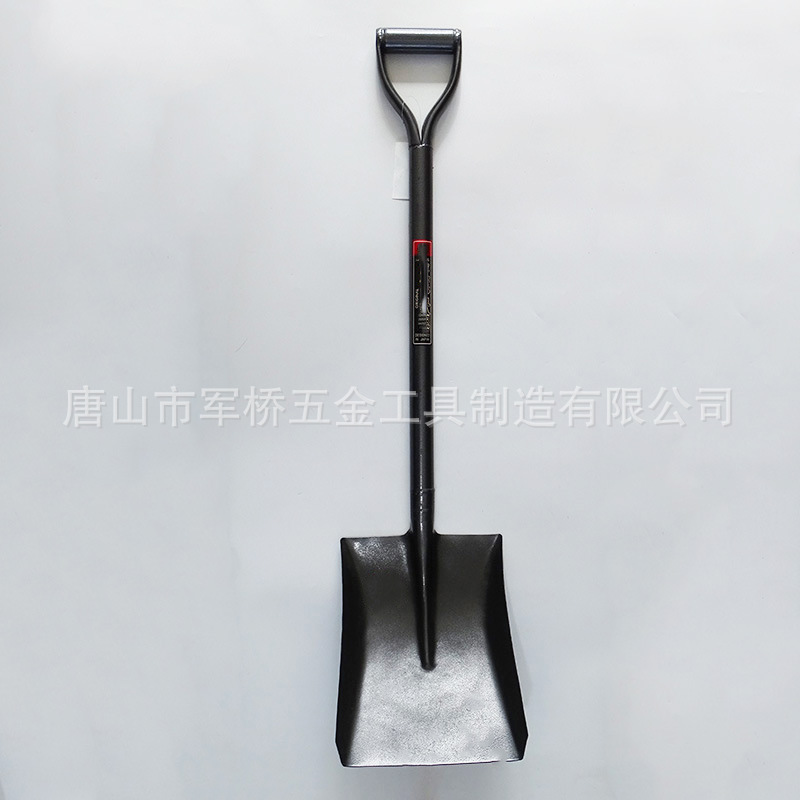 厂家批发锰钢农用铁柄钢锹挖土工具铁铲出口非洲市场