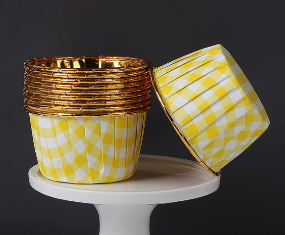 Vasos para helado engrosados con revestimiento dorado y plateado, vasos grandes con tapa enrollable, 5039 vasos para muffins, vasos para hornear a alta temperatura, soportes para vasos de muffins. image 29