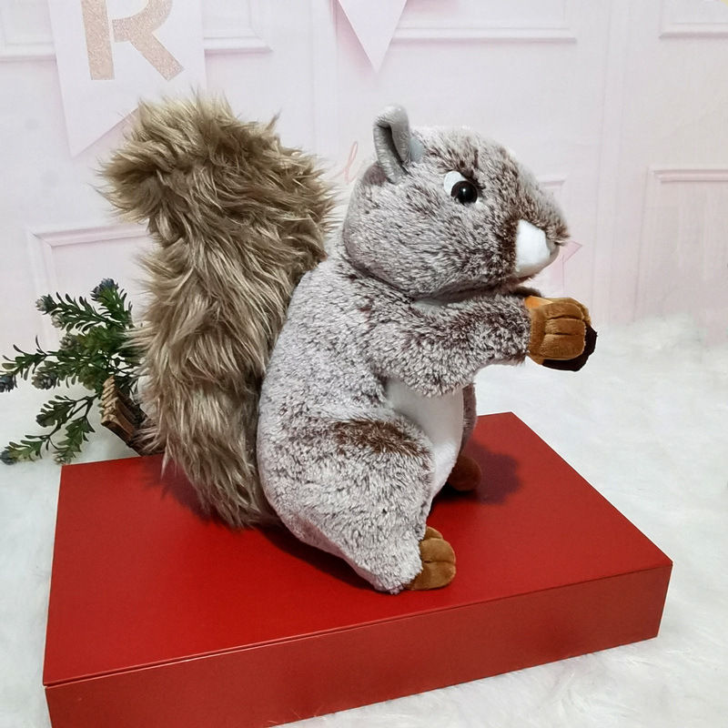 Lindo simulación animal conejito de peluche de juguete muñeca de ardilla para niños muñeca de ragdoll regalo de cumpleaños al por mayor