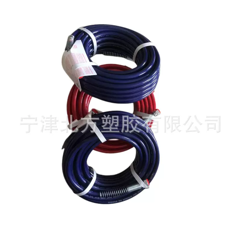 山东无气喷涂机高压管国产乳胶漆喷漆机配件1/4钢丝管纤维管