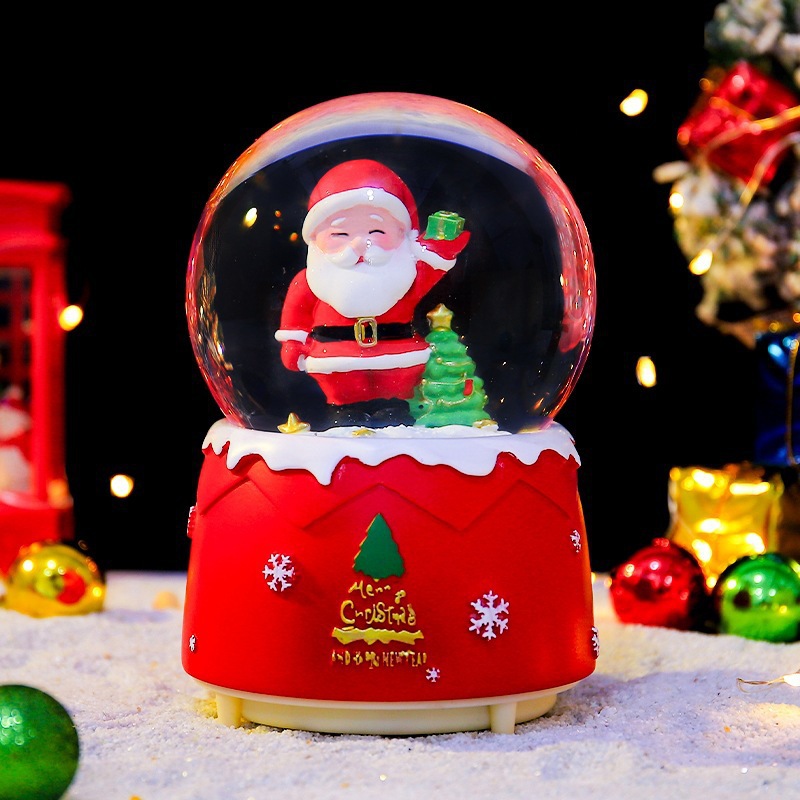 Nuevos regalos de Navidad luminosos bolas de cristal de nieve de agua decoraciones de Navidad al por mayor transfronterizas regalos para niños