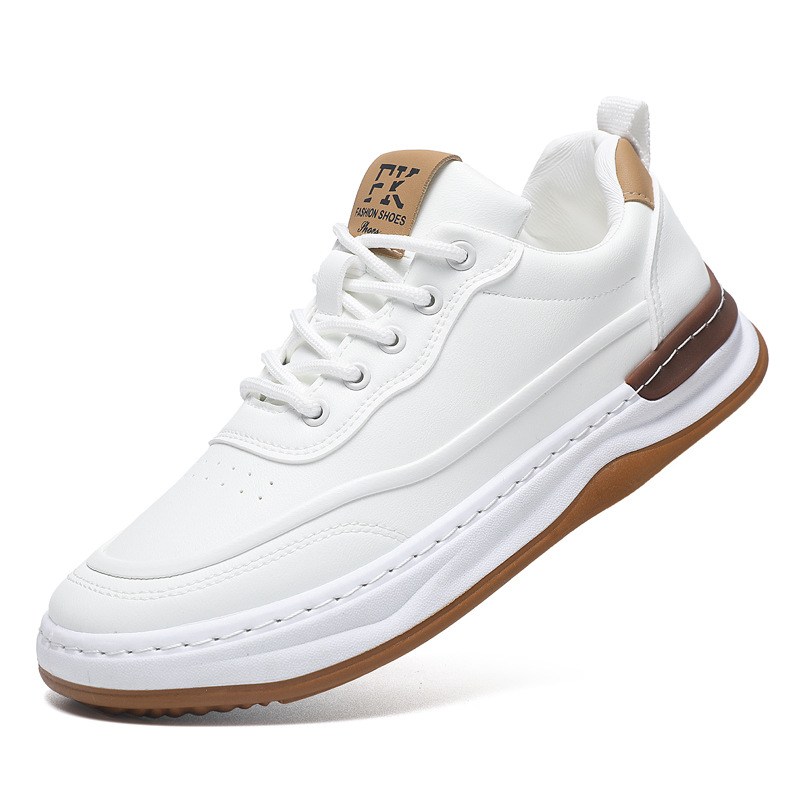 2025 zapatos de cuero para hombres explosivos zapatos para hombres zapatos de cuero casuales de cuero realmente suave zapatos blancos de primavera y otoño zapatos de deporte transpirables de todo fósforo de moda