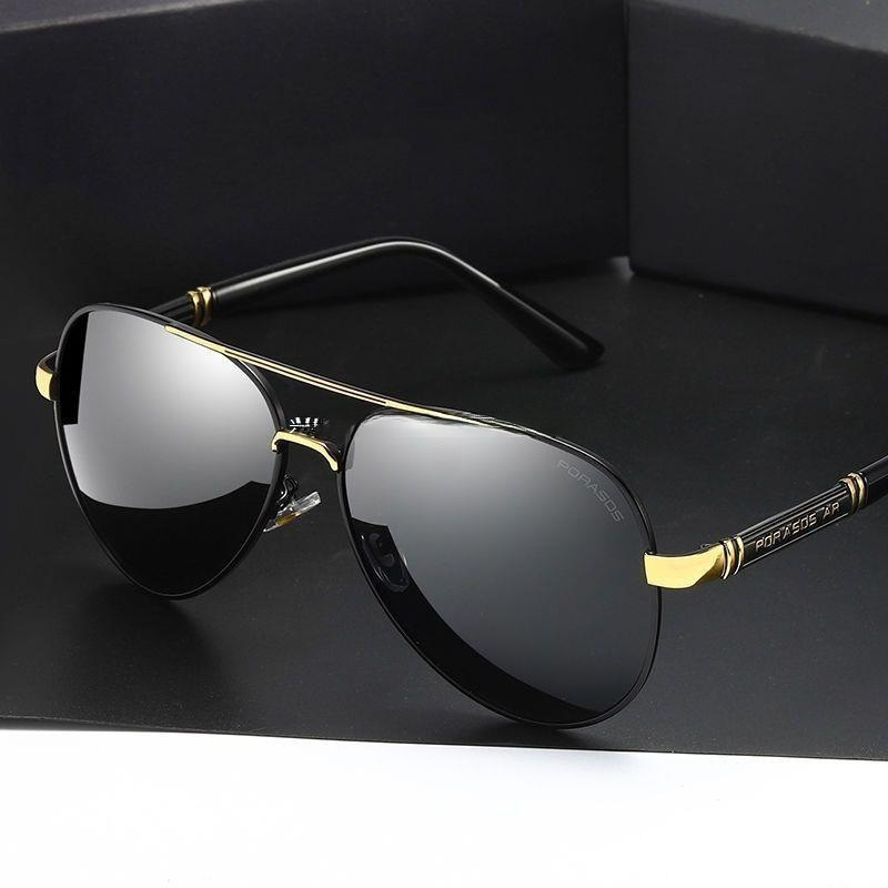 Polarized sunglasses male driver uses sunglasses to change color at…
