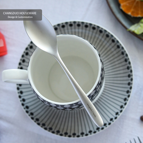 Japanese snowflake Western food knife, fork, spoon, steak knife, soup spoon, Nordic simple ins industrial style 304 stainless steel tableware