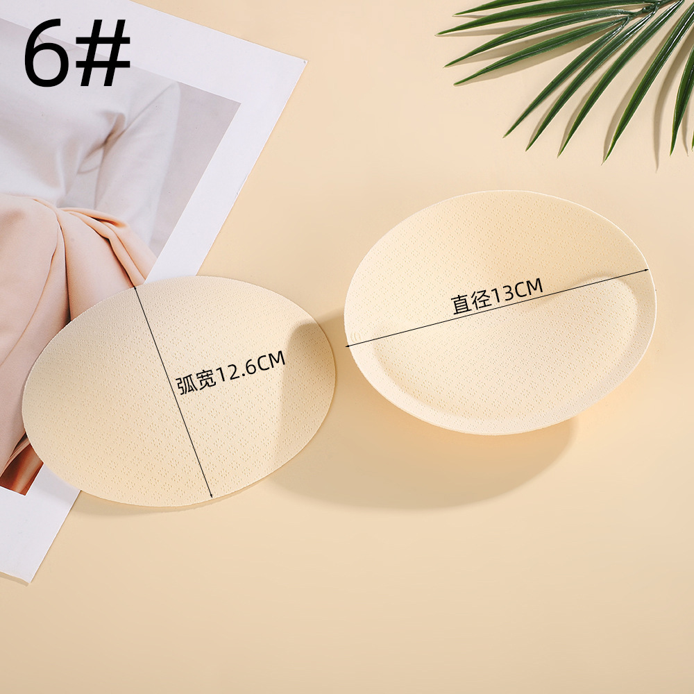 ropa interior transpirable cojín de pecho inserción de cinturón traje de baño cojín de pecho redondo delgado semi-circular triángulo bra taza cojín de pecho esponja