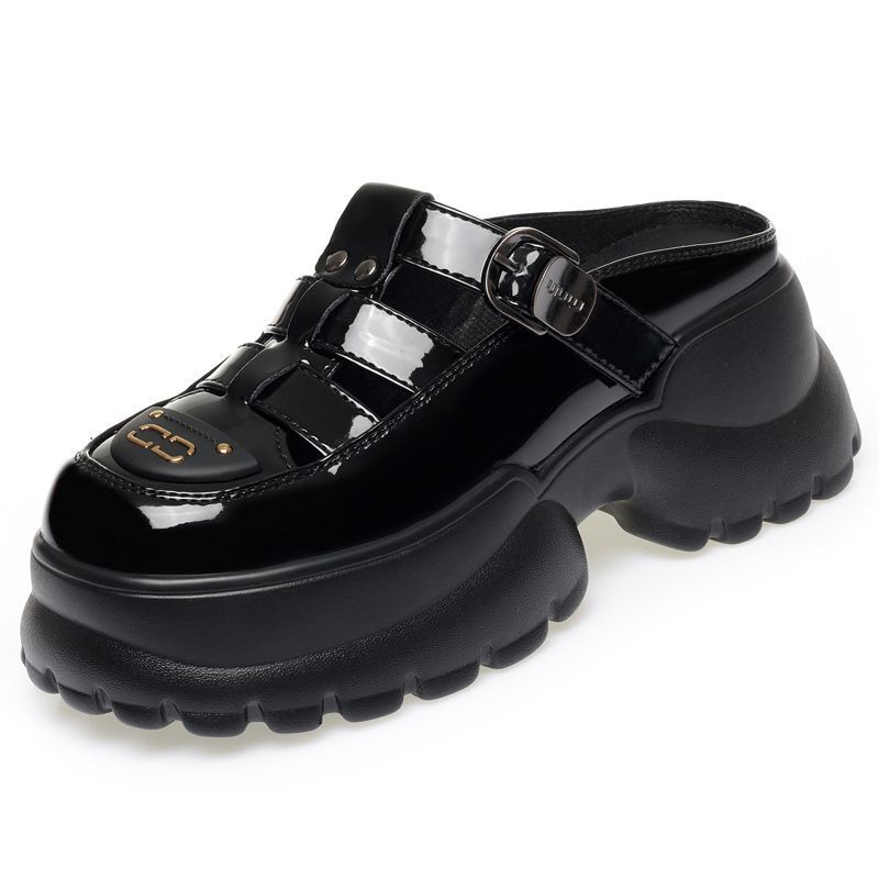 Manufacturer wholesale women's open-toe mules for outdoor wear, new summer hollow-out shoes, women's single shoes, high-heeled thick-soled sandals Manufacturer wholesale women's open-toe mules for outdoor wear, new summer hollow-out shoes, women's single shoes, high-heeled thick-soled sandals
