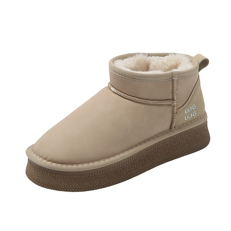 Winter warm high non-slip low boots platform for leisure