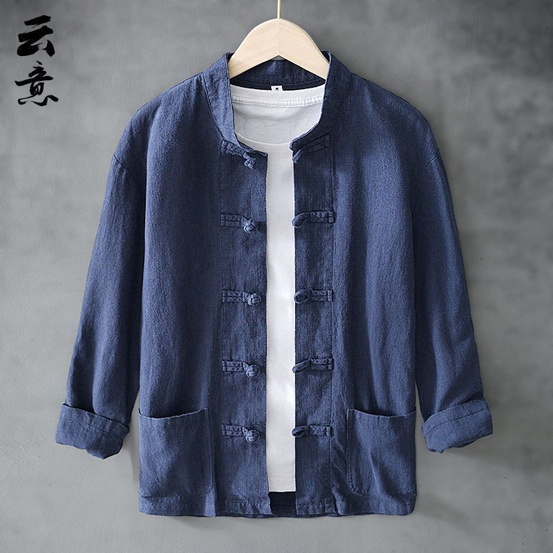 藏青色长袖衬衫/亏本清仓/仅剩3件