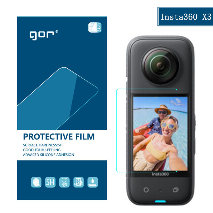 GOR is suitable for Shadow Stone Insta360 X3 screen film panoramic sports camera protective film
