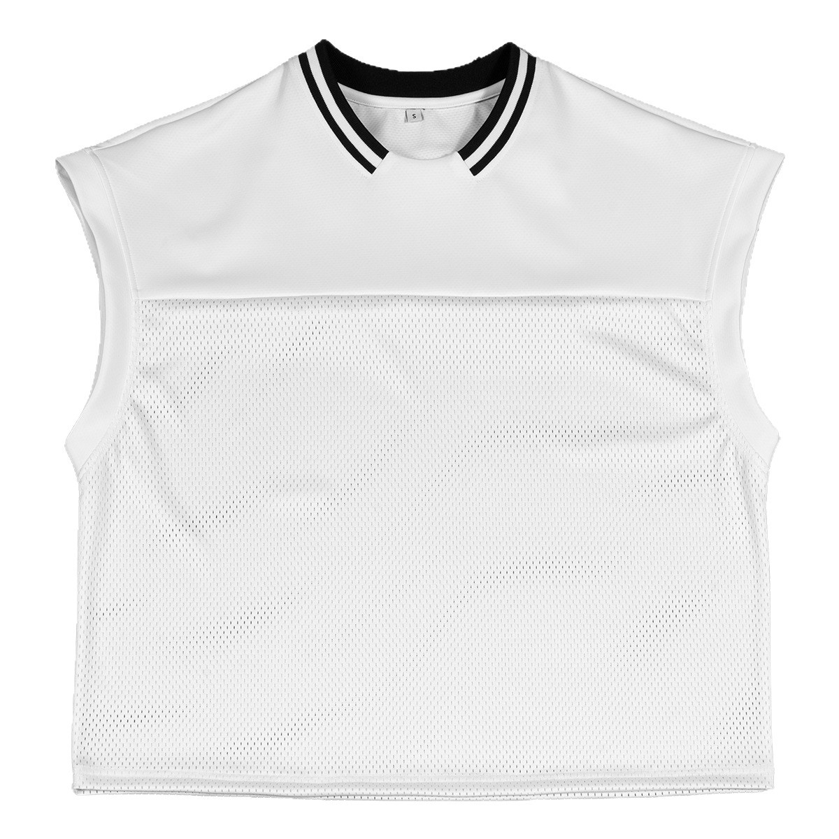 Camiseta sin Mangas Deportiva de Malla para Hombre de Poliéster Resistente al Desgaste para Deportes