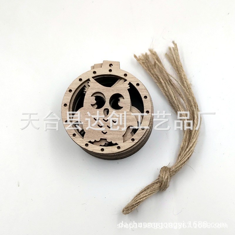 11款桐木板圣诞-猫头鹰*70*64mm