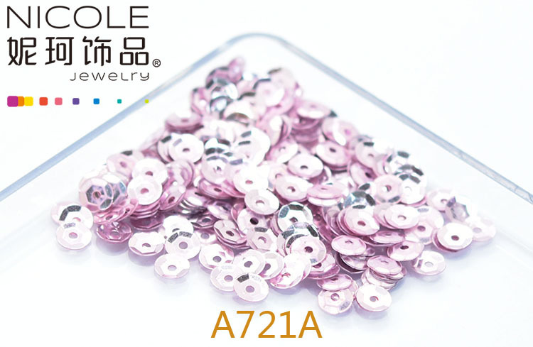 Austria importó lentejuelas 4mm cóncavo bordado francés Glitter Ropa Accesorios 10g Pack
