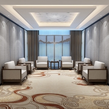 9U新中式会议室接待单人沙发现代酒店售楼处洽谈办公桌椅休闲家具