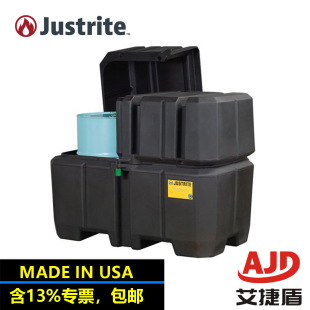 Justrite Industrial-Grade Double-Barrel Container Oil Barrel Storage Equipment 28683 Can Be Moved by Forklift