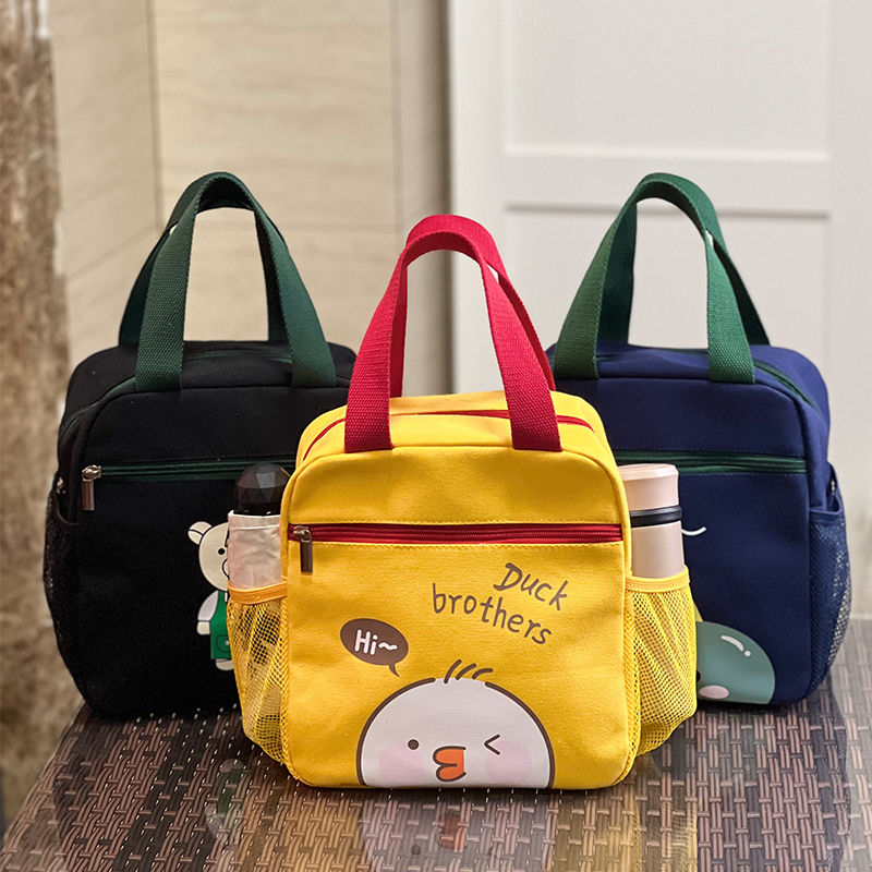 Children's Cartoon Lunch Box Bag Waterproof Insulation Lunch Bag Canvas Aluminum Foil Handbag Student Lunch Box Special Lunch Bag
