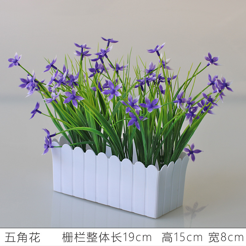 Flor artificial jardín de flores de plástico traje de valla de flores artificiales decoración de la ventana interior y exterior decoración floral decoración de la Mesa maceta flor