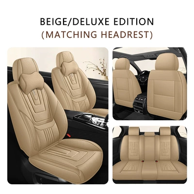 Cross-Border Four-Season Universal Car Seat: Four Seasons Pad - warm-rice-five-seater-solid-waist-comfortable-edition-1