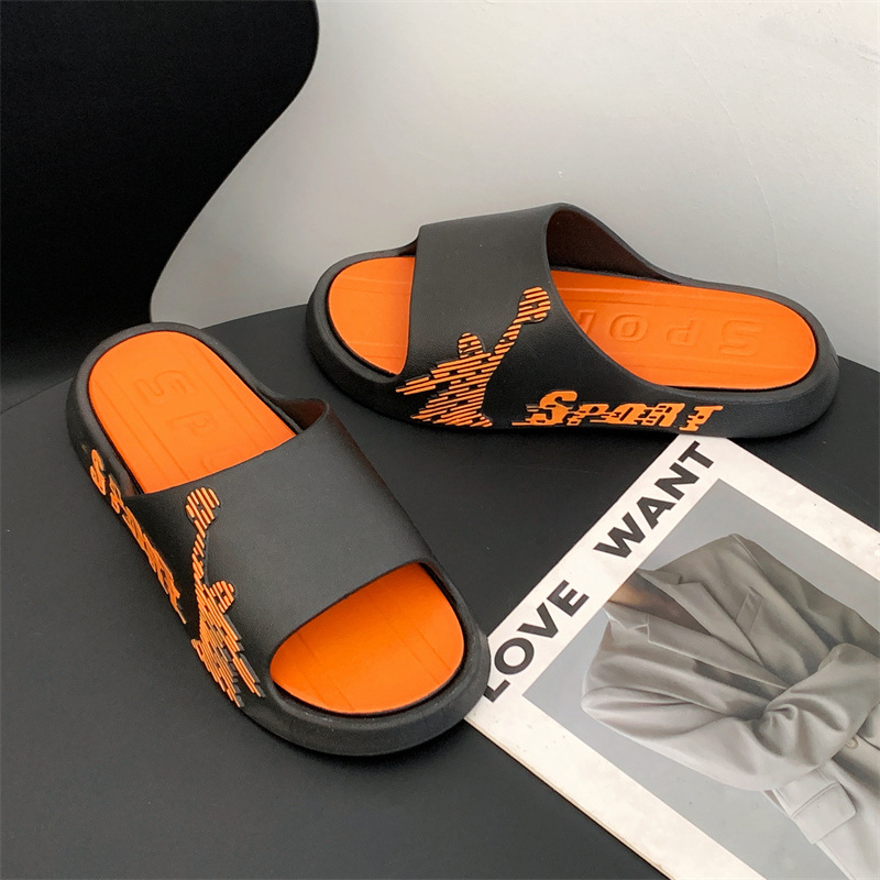 블랙과 오렌지색의 두꺼운 밑창 [SPORT]