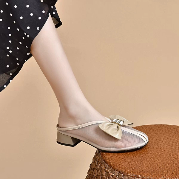 Apricot color low heel