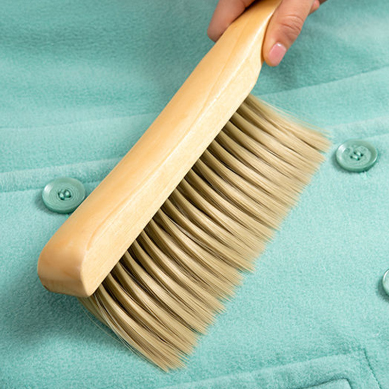 Solid Wood Bed Sweeping Brush, Soft Sofa Long-Handle Brush, Dust Removal Brush for Bedroom, Cleaning Brush for Bed, Household Broom