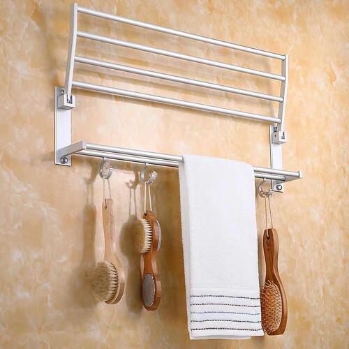 Cross-border bathroom activity foldable aluminum towel rack toilet bathroom storage bath towel rack bathroom hardware hanger