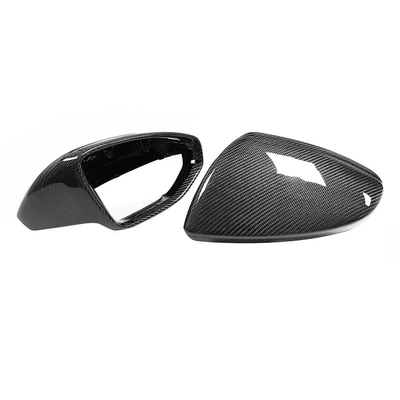 Suitable for 19-23 Audi A6C8 S6 RS6 A7 S7 RS7 mirror cover rearview mirror housing decoration (Other Automotive Exterior Supplies) - carbon-fiber-pattern-replacement-model-ordinary-set