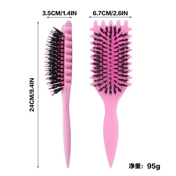 Cross-border popular wheat straw bouncing comb curling brush same…