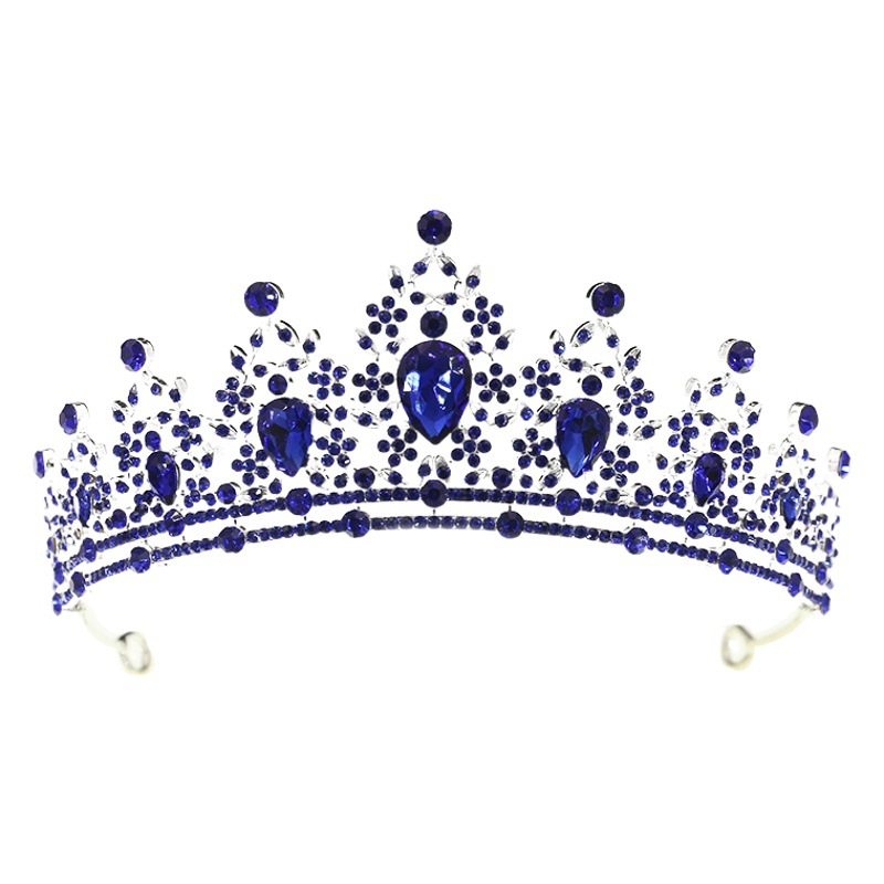 韓国式新婦の王冠の子供のショーの頭飾りの合金のドリルの髪のカチューシャの王女の型の髪飾りの装飾品