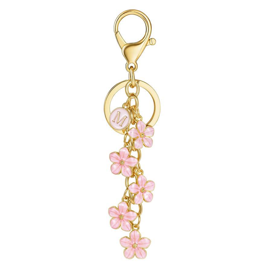 White pink black keychain