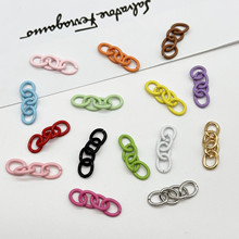 彩色四节链条糖果色烤漆链 手工diy饰品配件包包挂链钥匙扣延长链