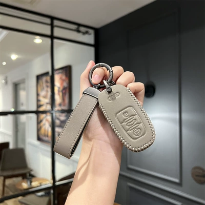 q2l high-end a4/a5/a6/a7/a8 buckle, Car key bag - audi-a-elephant-gray-simple-belt