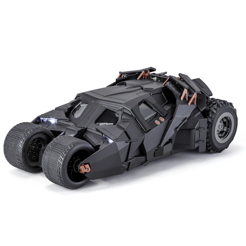 1:24 Genuine Batmobile-Dark Knight Alloy Model Artificial Sound and Light Pull-Back Spray Chariot Kidsren's Toy 1:24 Genuine Batmobile-Dark Knight Alloy Model Artificial Sound and Light Pull-Back Spray Chariot Kidsren's Toy