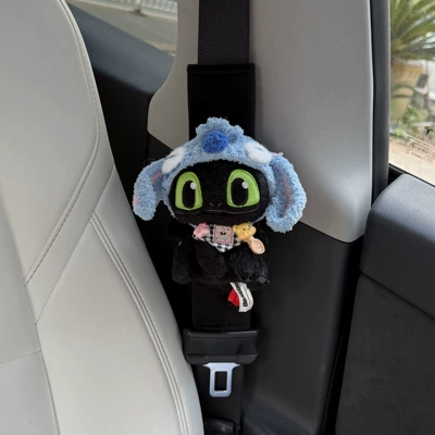 Authentic Lilo and Stitch Sürətlər qutusu və əl tormozu başlıqları - shoulder-pads-2-black-plush-genuine-squatting-night-fury-blue-long-eared-black-cream-bear-bib