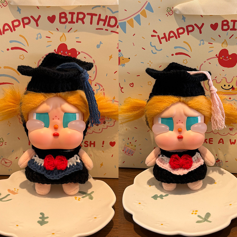 Crybaby Graduation Set, Bachelor's Cap, Graduation Gown, Crybaby Doll Clothes, Doctor's Cap, Graduation Season Gift, Handmade Crybaby Graduation Set, Bachelor's Cap, Graduation Gown, Crybaby Doll Clothes, Doctor's Cap, Graduation Season Gift, Handmade