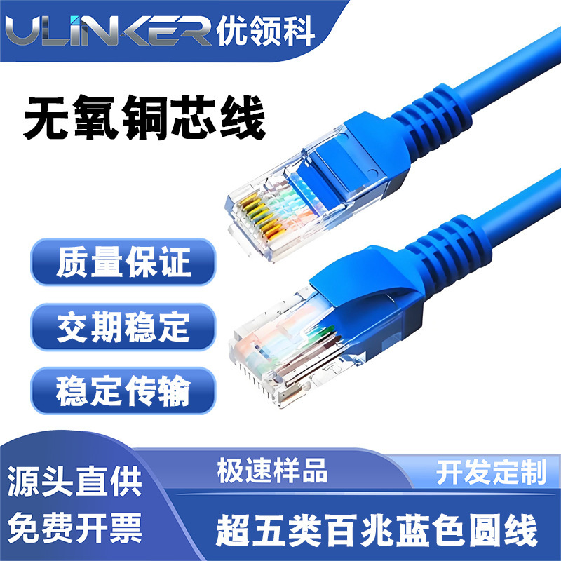 Computer Network Cable, Gigabit Network Cable, Cat5E Category 5E, Cat6A Category 6 Twisted Pair Patch Cord with Outdoor Surveillance Network Cable