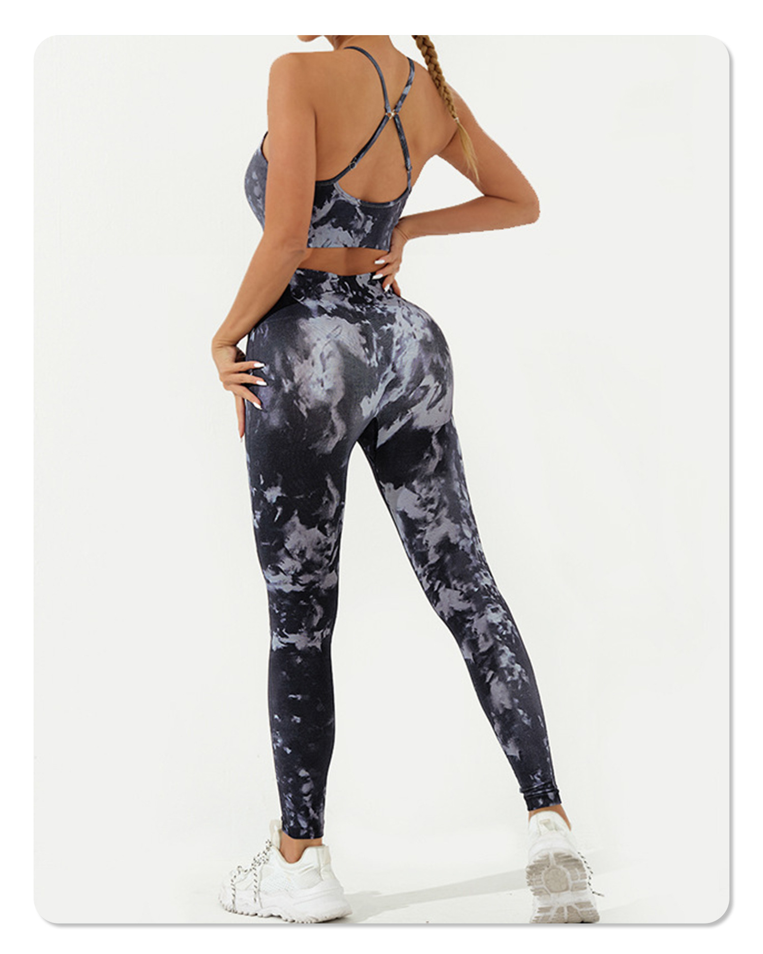 Simple Style Ditsy Floral Camouflage Chemical Fiber Nylon Strap Active Sets Vest Jogger Pants display picture 8