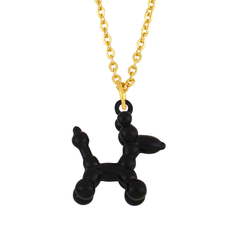 wholesale simple solid color puppy shape pendant necklace Nihaojewelry