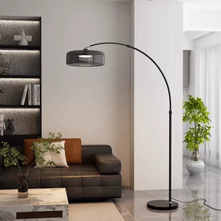 Настольная лампа Arc Floor Lamp, минималистичный свет для гостиной, дымчато-серый/янтарь, пульт и умные опции