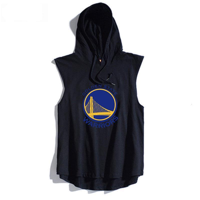 Golden State Warriors Sports Waistcoat Sleeveless Hooded Vest Basketball Jersey Large Size Men's Summer Quick-Dry Training T-Shirt 12