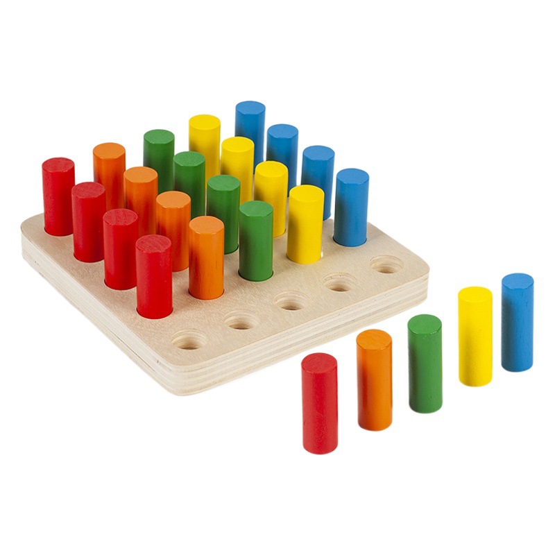 Entrenamiento de integración sensorial, material didáctico Montessori para niños, entrenamiento de inserción de cilindros, iluminación sensorial, educación temprana, juguetes educativos, bloques de construcción