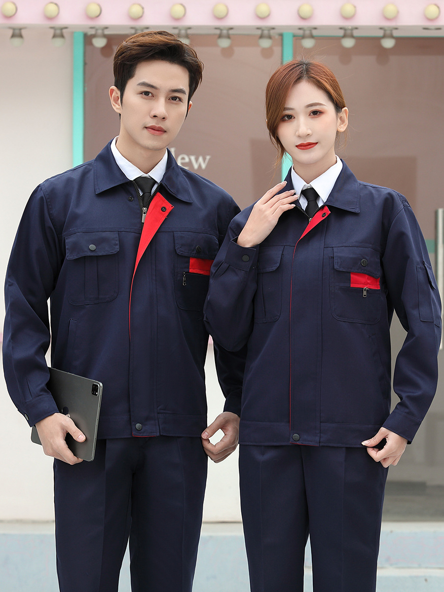 Primavera y otoño ropa de trabajo de manga larga para hombres y mujeres resistente al desgaste fábrica de ropa de reparación de automóviles chaqueta fuente de fábrica de ropa de protección laboral