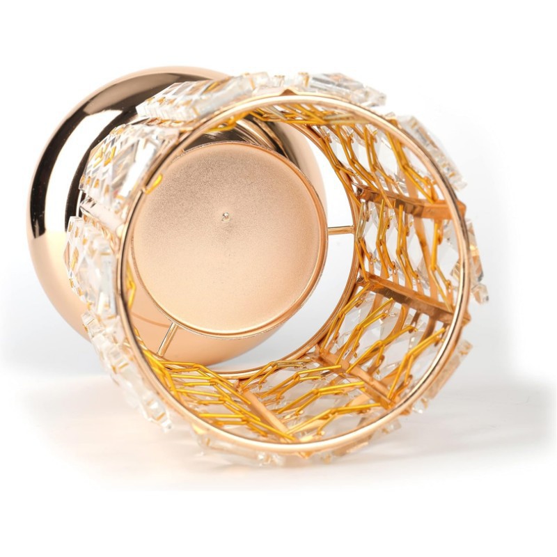 Candelaria de cristal transfronteriza escandinava decoración romántica ligera de lujo estilo de boda de vela de bananas soporte de vela props de cena a la luz de las velas