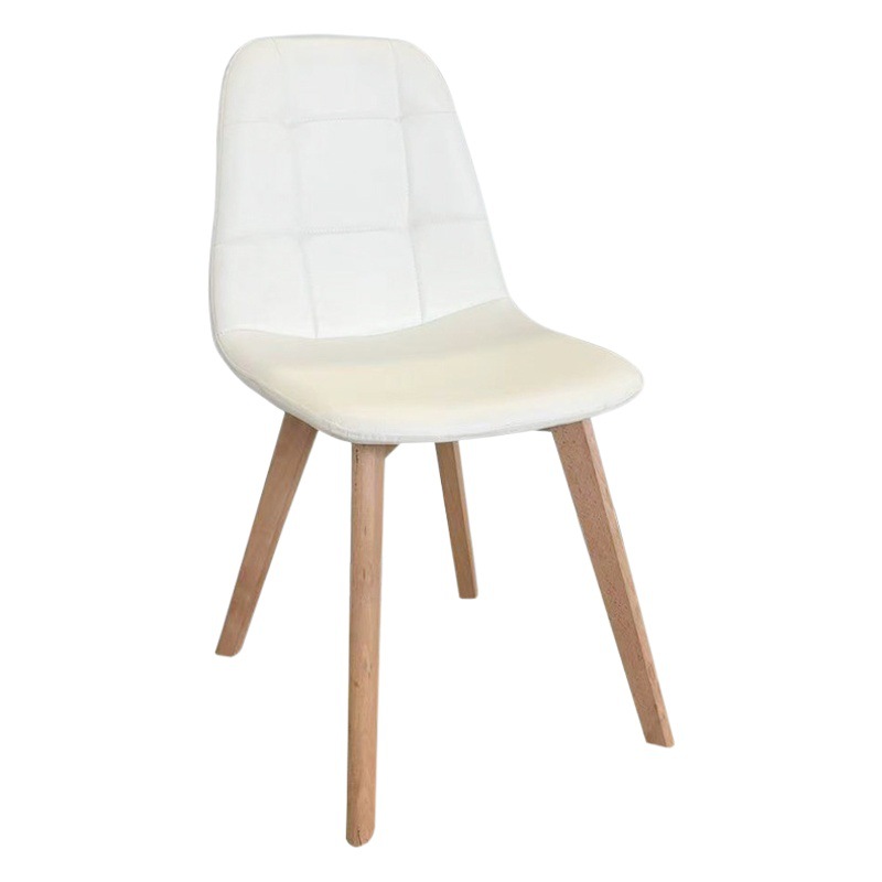 Silla de comedor tapizada minimalista moderna con respaldo, silla de café para el comedor del hogar, silla de reuniones de oficina, silla de cuero, lujo ligero.