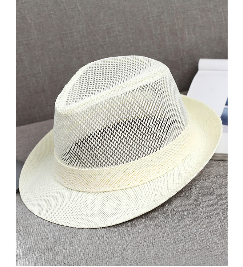 Men's Simple Style Solid Color Crimping Fedora Hat display picture 6