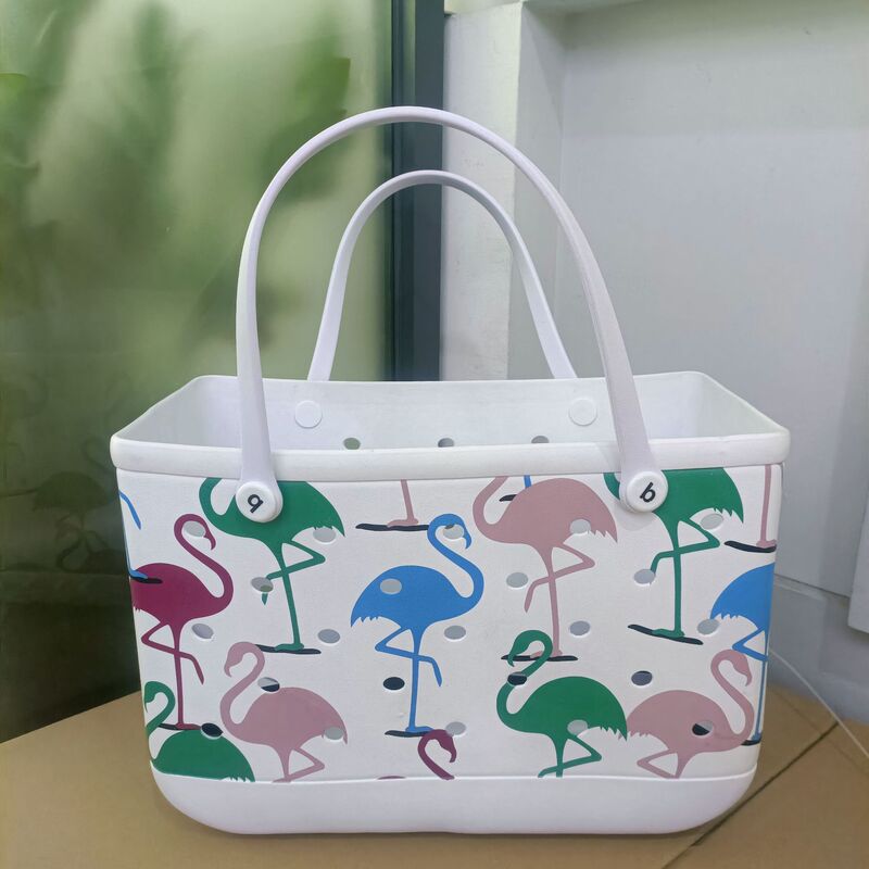 Factory Ready-Made Eva Beach Bag Pet Basket Printed Bag Cross-Border Popular Portable Hole Bag Factory