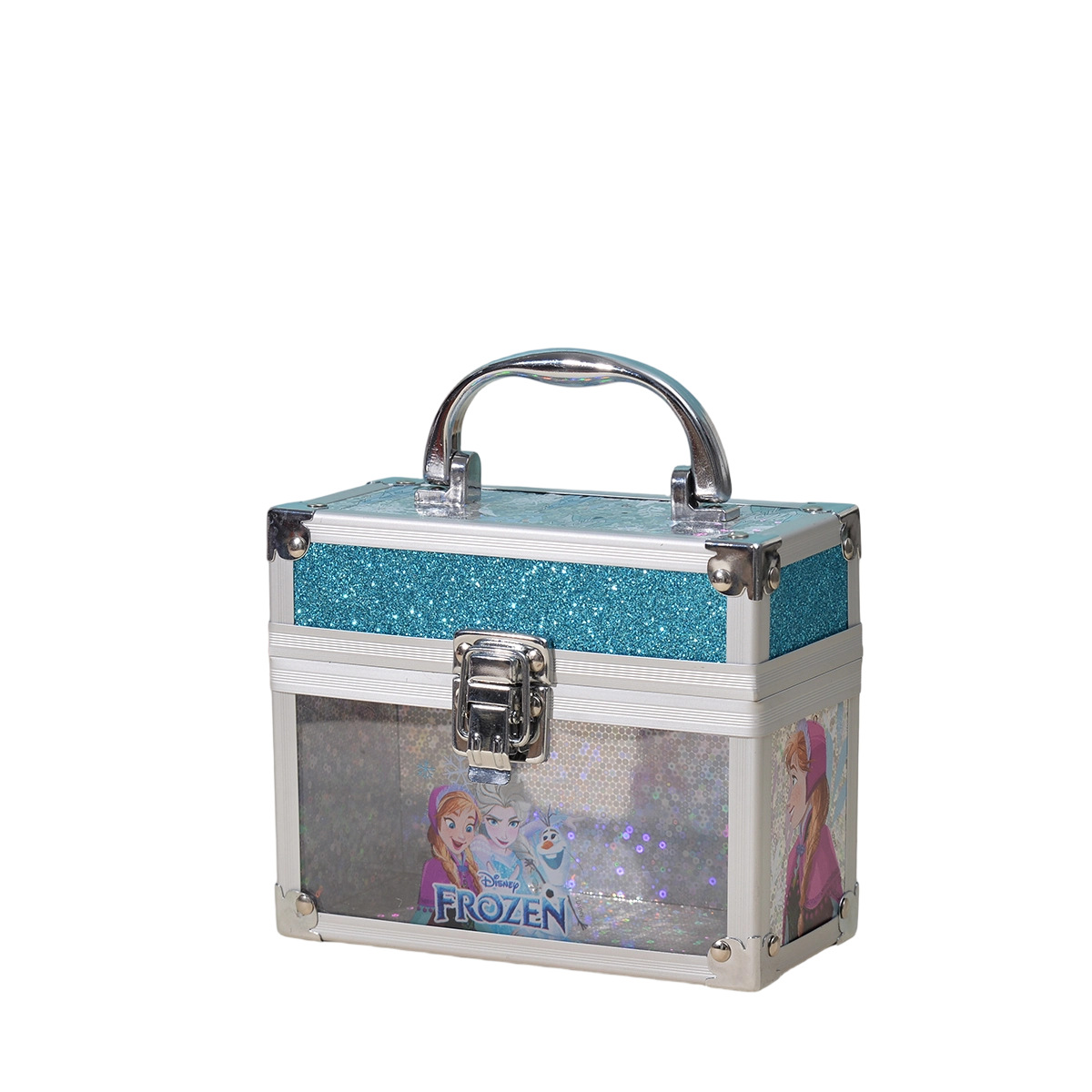 Fábrica personalizada acrílico caja de maquillaje caja de almacenamiento transparente de gran capacidad aleación de aluminio joyas de almacenamiento herramientas maleta