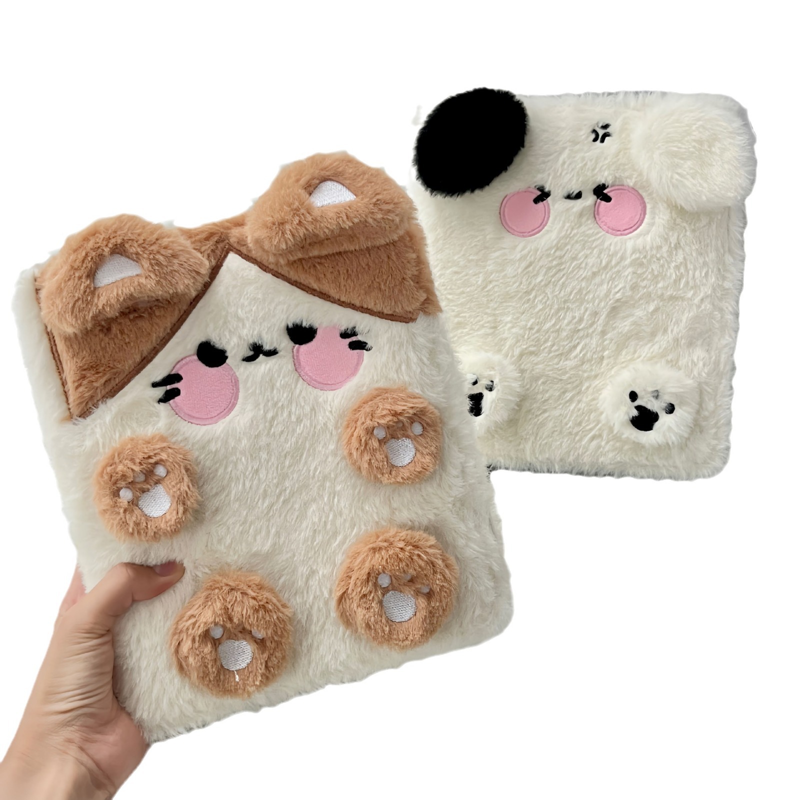 Original lindo cachorro gato de hojas sueltas felpa A6 cuatro palacios álbum de cartas álbum de ídolos álbum de ídolos tarjeta pequeña de almacenamiento de persecución de estrellas