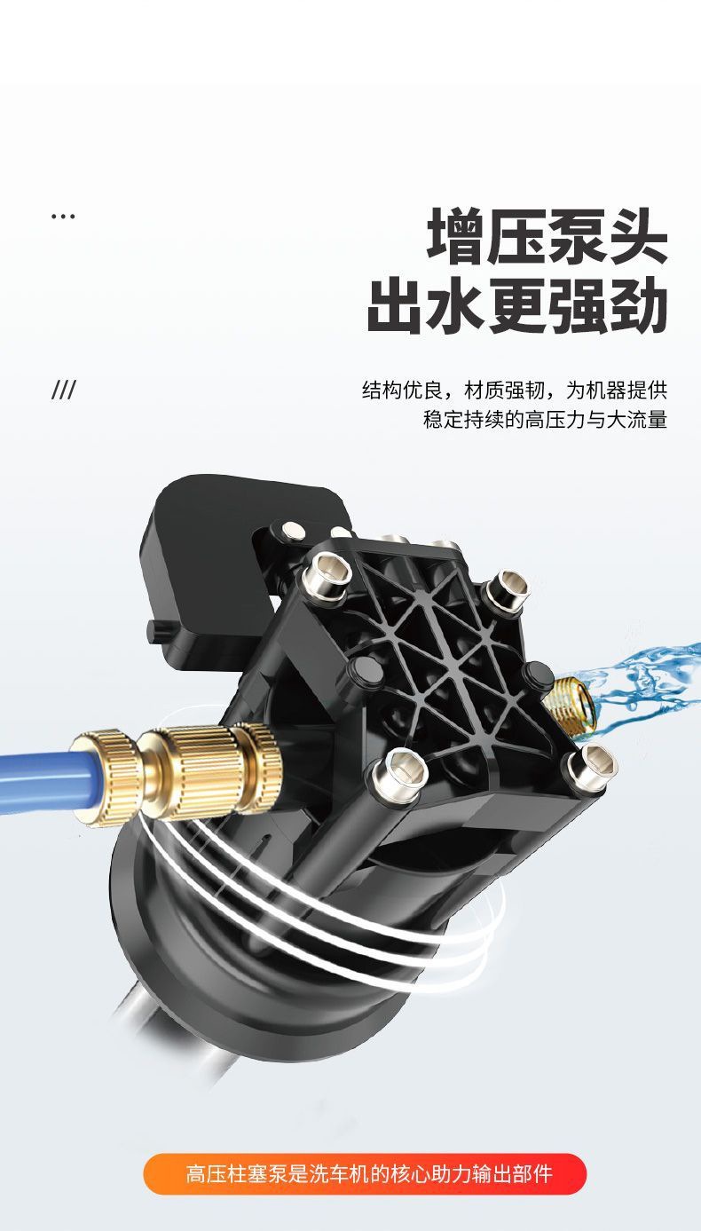 High-Power Car Washing Machine Portable High-Pressure Car Washing Machine Household 220V Fully Automatic Washing Machine Car Washing Machine Car Washing Pump